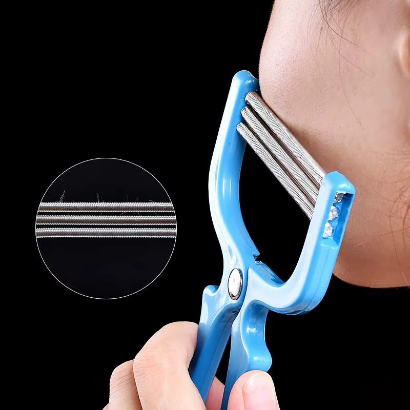 Épilateur facial manuel de haute qualité pour femme, accessoire de maquillage