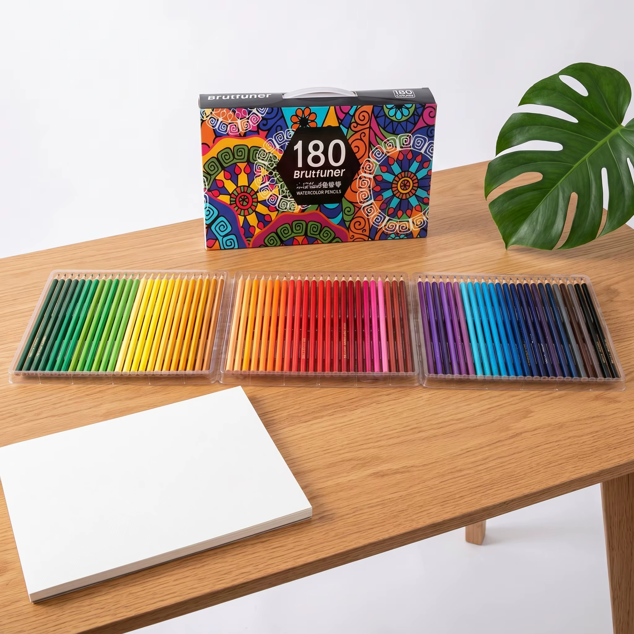 Crayons de couleur à l'eau professionnels 48/72/120/180, ensemble de crayons de couleur pour adultes, pour livre de coloriage, mélange et esquisse