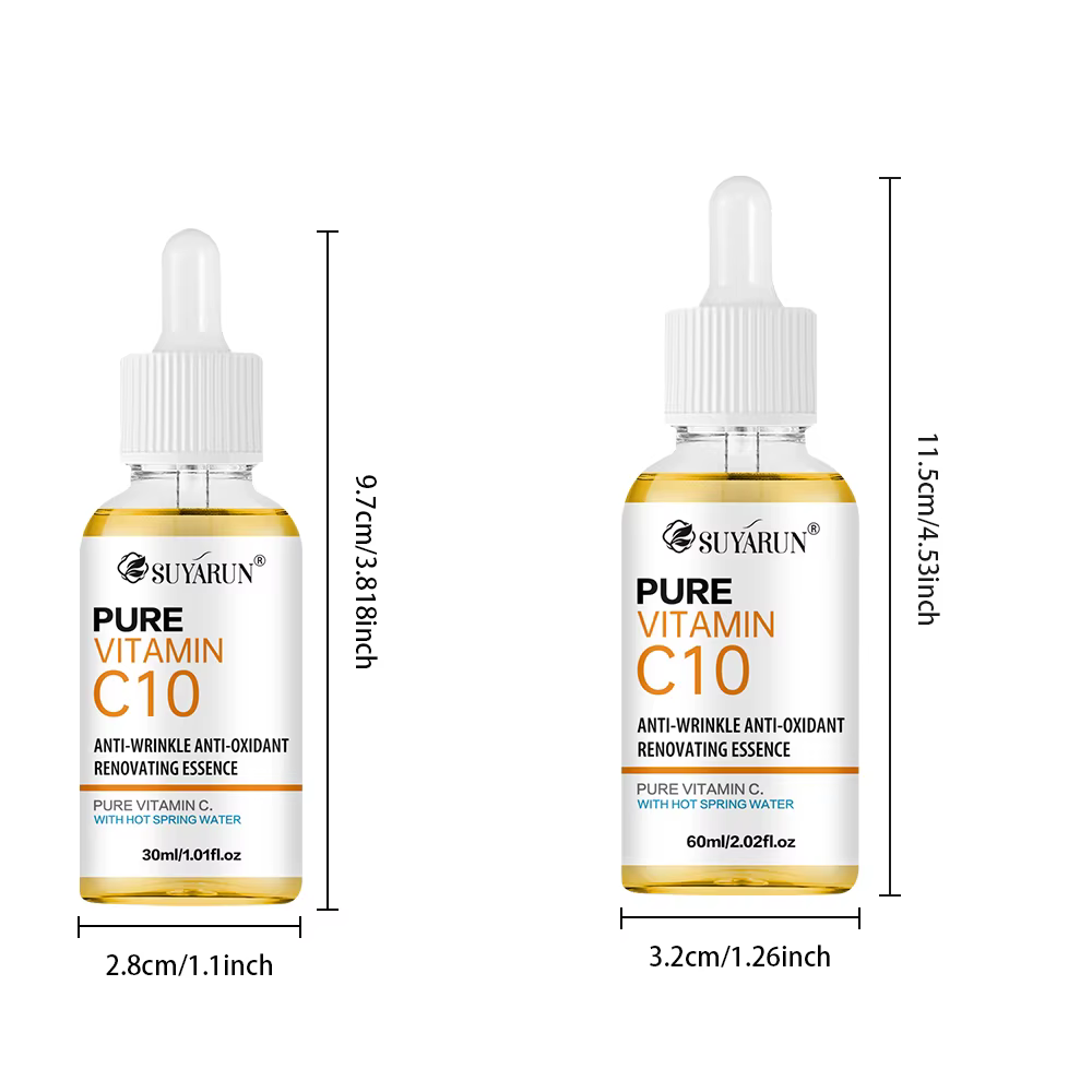 SUYARUN Sérum à la vitamine C 10% pour le visage - Traitement anti-âge éclaircissant