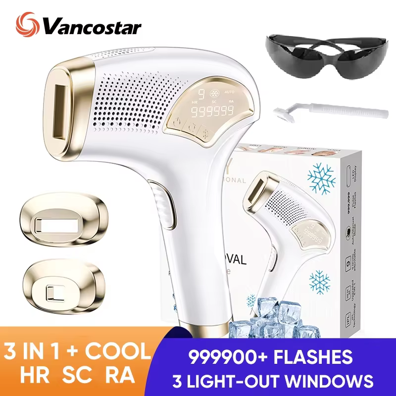 Vancostar Cool IPL épilation 3in1 pour les femmes rajeunissement acné supprimer indolore Bikini tondeuse à la maison épilateur Laser Permanent