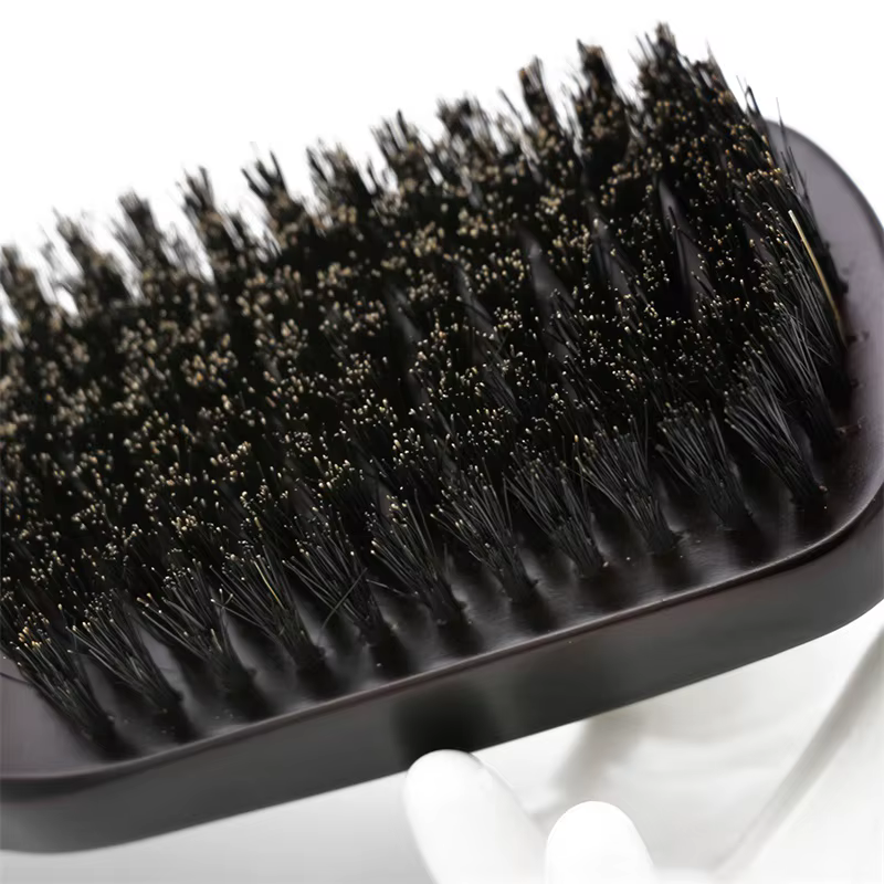 Manche en bois poils de sanglier barbe brosse outil de rasage