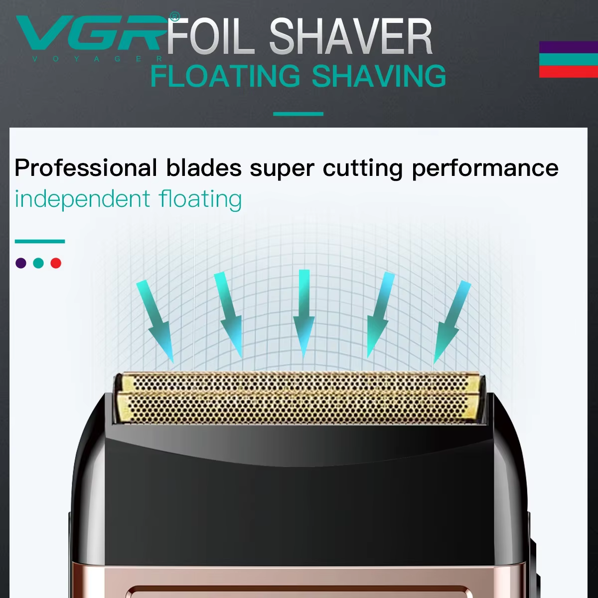 VGR rasoir rasoir électrique tondeuse à cheveux alternative Machine de découpe de barbe professionnelle Machine de rasage Portable pour hommes V-331