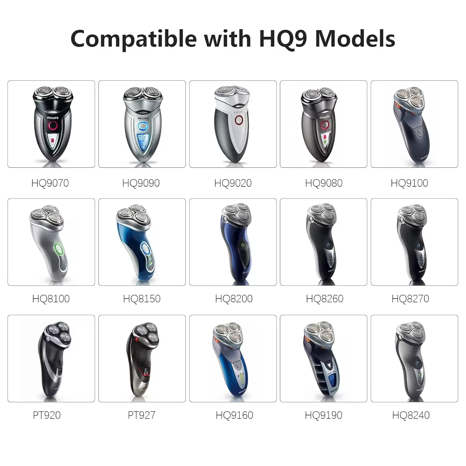 Têtes de rechange HQ9, lames compatibles avec rasoir Philips