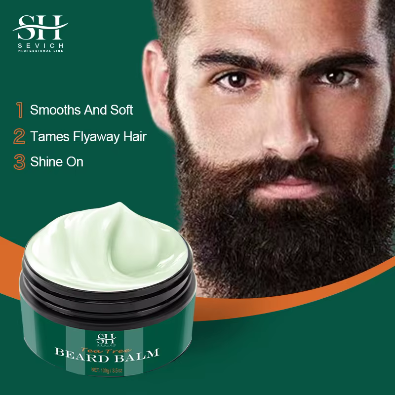Crème à barbe pour hommes 100% naturel arbre à thé effet hydratant après-shampooing