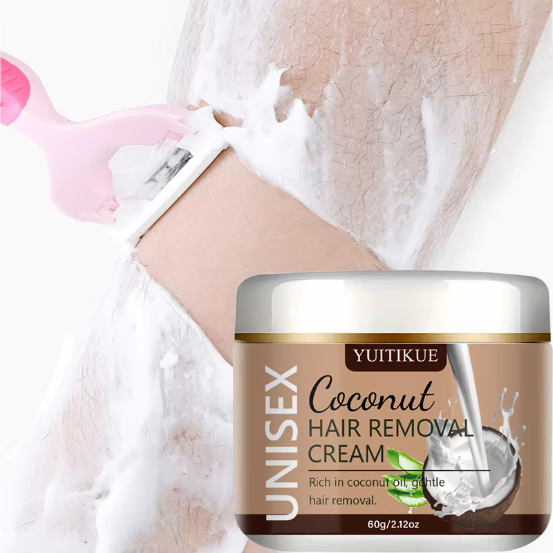 Crème dépilatoire à la noix de coco unisexe YUITIKUE - Dissout les racines des poils