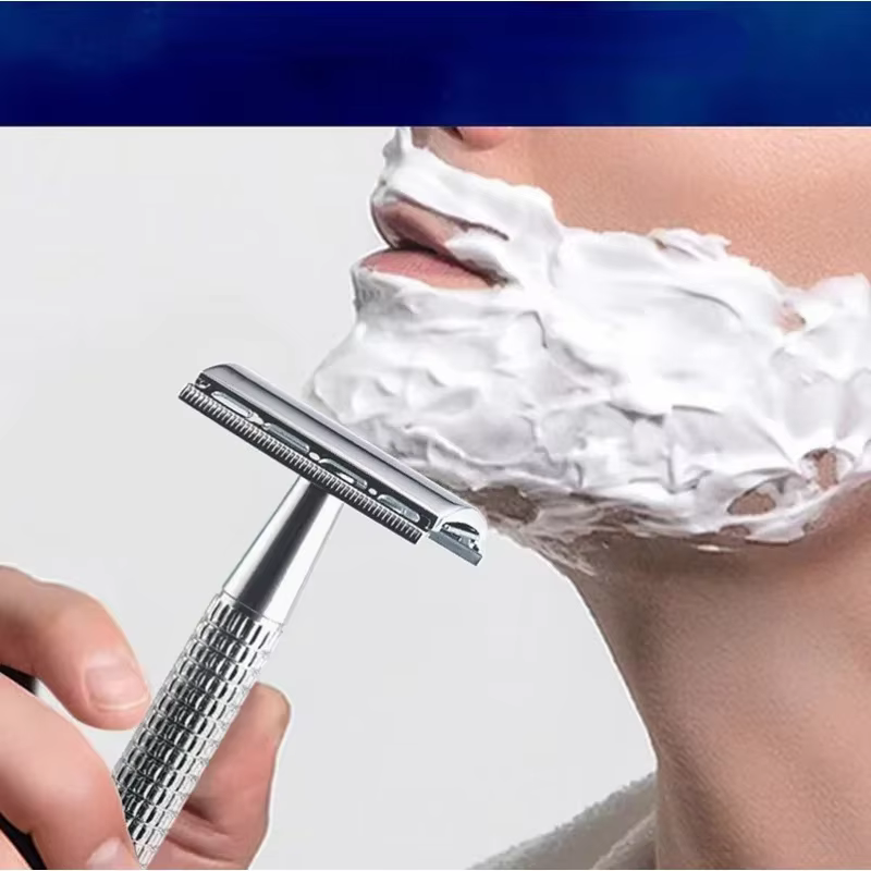 Rasoir manuel pour homme en acier inoxydable