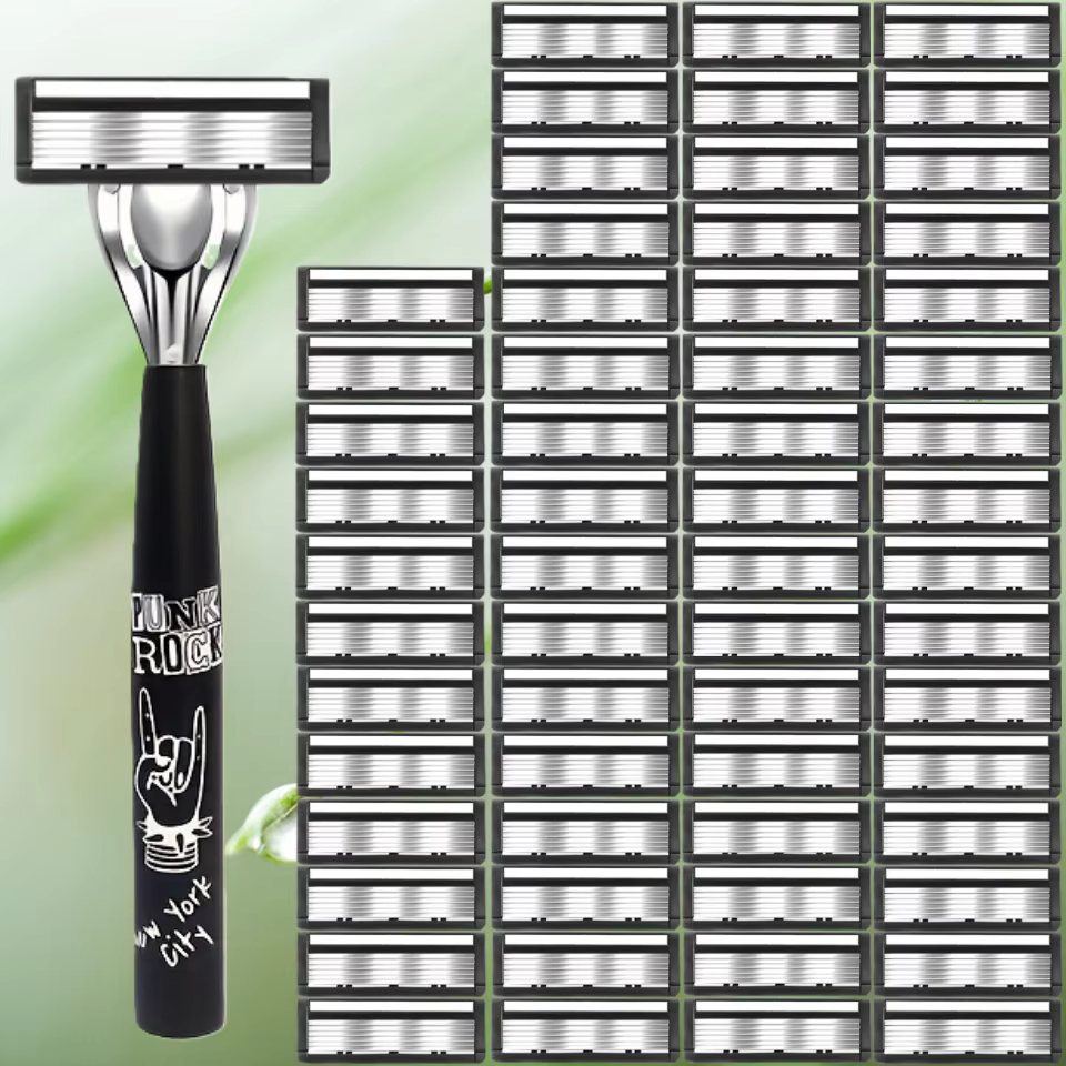 Kit de rasage premium pour homme avec rasoir à 6 lames