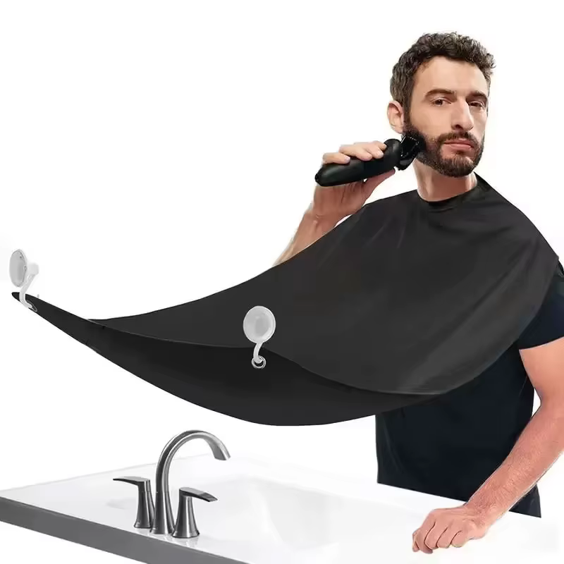 Tablier de rasage pour hommes-Bavoir de nettoyage pour coiffeurs et rasoirs-Cadeau parfait pour le toilettage et l'hygiène