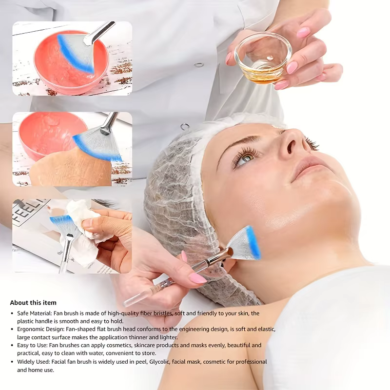 Soin du visage avec tête de brosse douce - Convient aux masques faciaux et aux soins de base