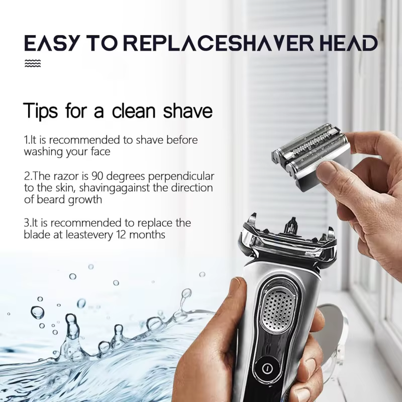 Tête de rasoir de rechange 83M pour rasoirs électriques Braun Series 8