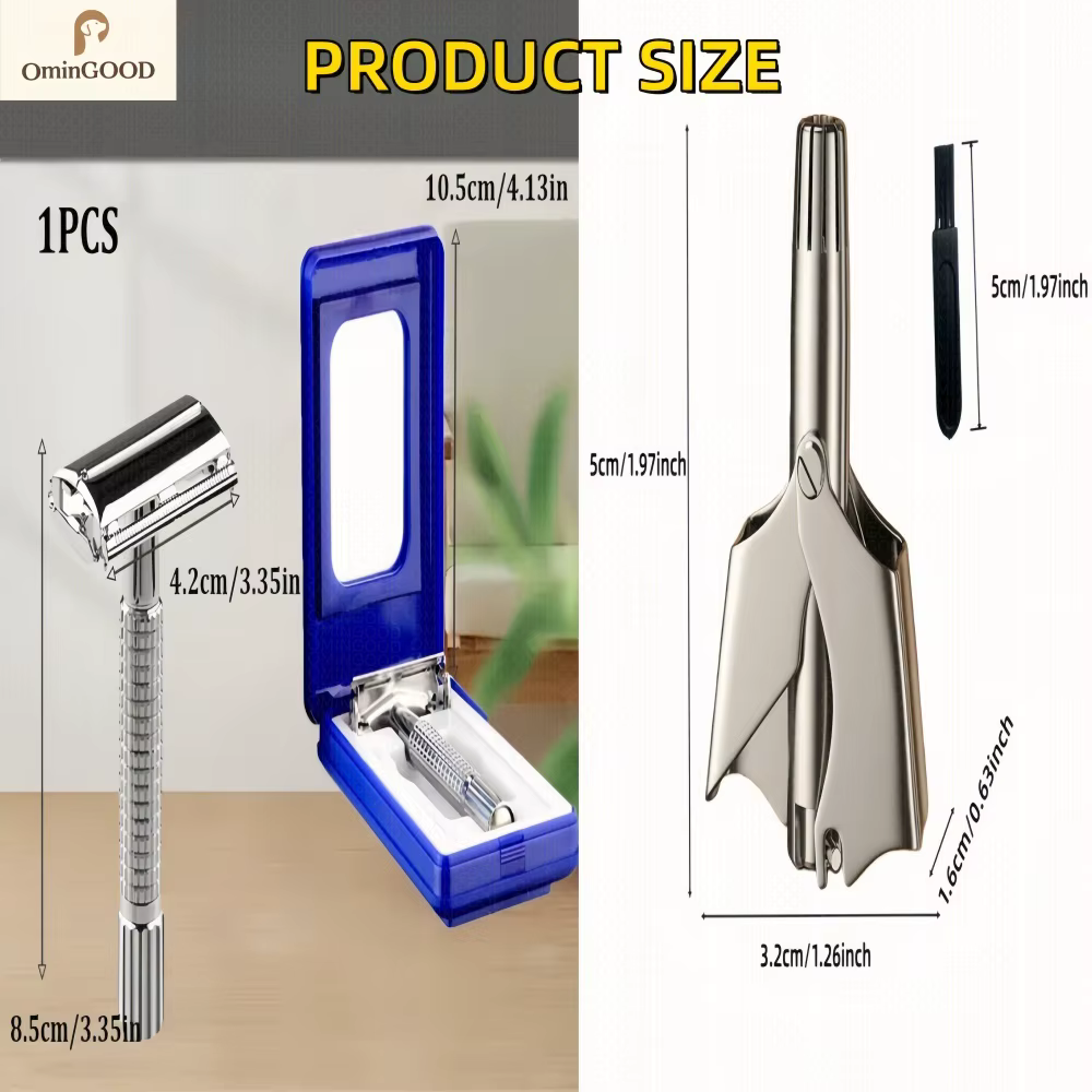 Rasoir de barbier pliant en acier inoxydable pour hommes