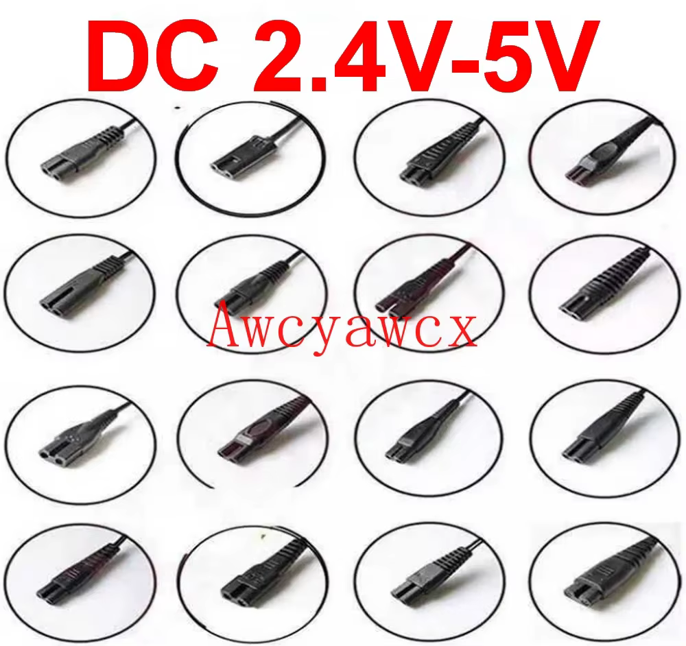 DC 2.4V 3V 3.6V 3.7V 4.2V 4.3V 5V 1A 1000mA rasoir électrique USB câble prise chargeur d'alimentation animal de