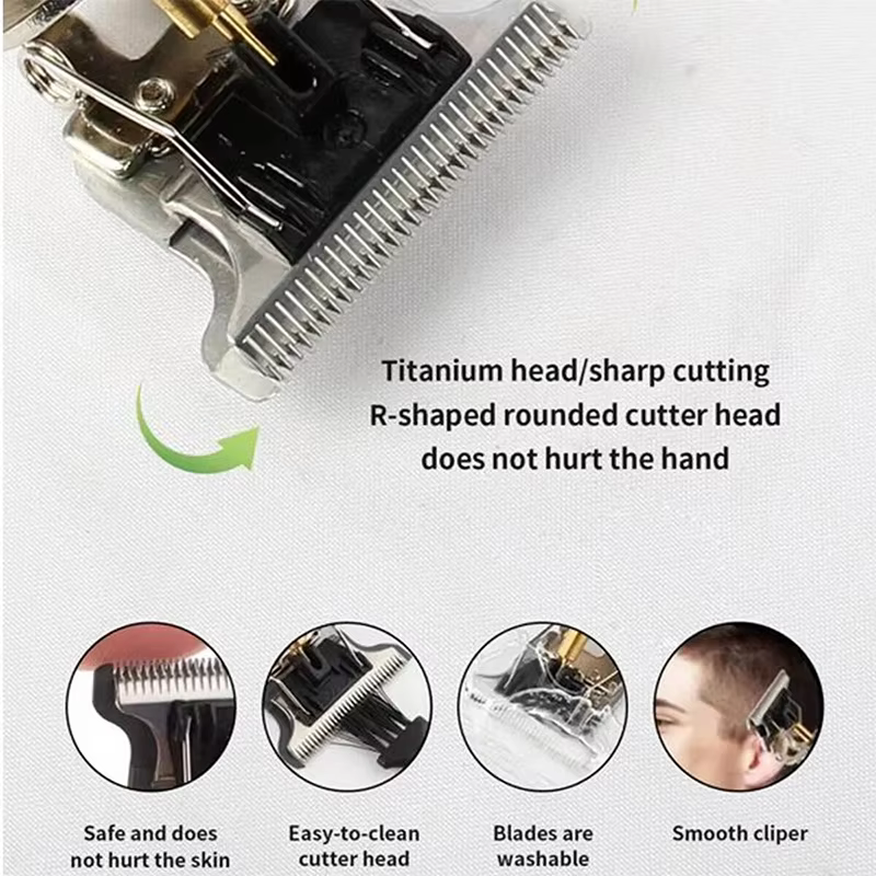 Tondeuse à cheveux professionnelle T9/accessoires pour hommes | Charge rapide USB