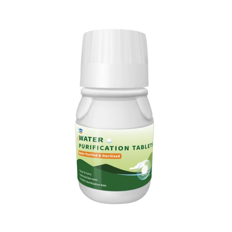 2 bouteilles de comprimés de purification d'eau (500 comprimés/bouteille) - 2L d'eau par comprimé, pour flux extérieurs et eau courante