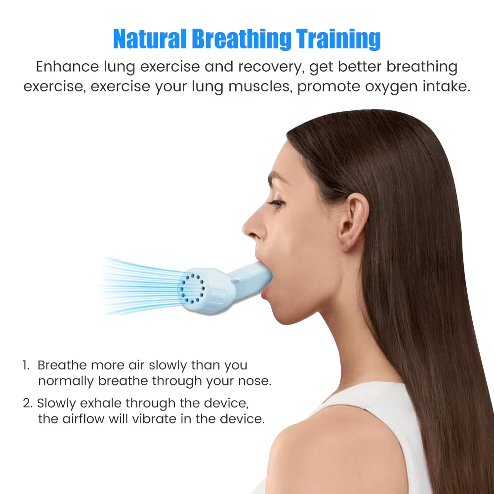 Entraîneur respiratoire entraîneur musculaire respiratoire renforcement pulmonaire élimination du mucus exercice pulmonaire dispositif d'exercice respiratoire