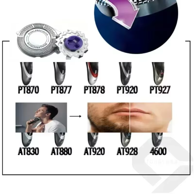 Têtes de rasoir de rechange HQ8 pour Philips AT830/875 PT830 PT870 PT877 PT920 pour PT720 PT725 PT730 AT810/811 AT725 Rasage efficace