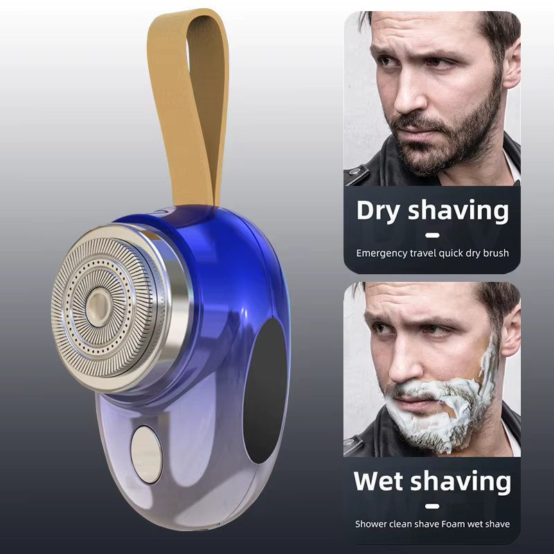 Mini rasoir de voyage électrique pour hommes, taille de poche, lavable, aste, portable, indolore, sans fil, tondeuse, couteau, visage, barbe