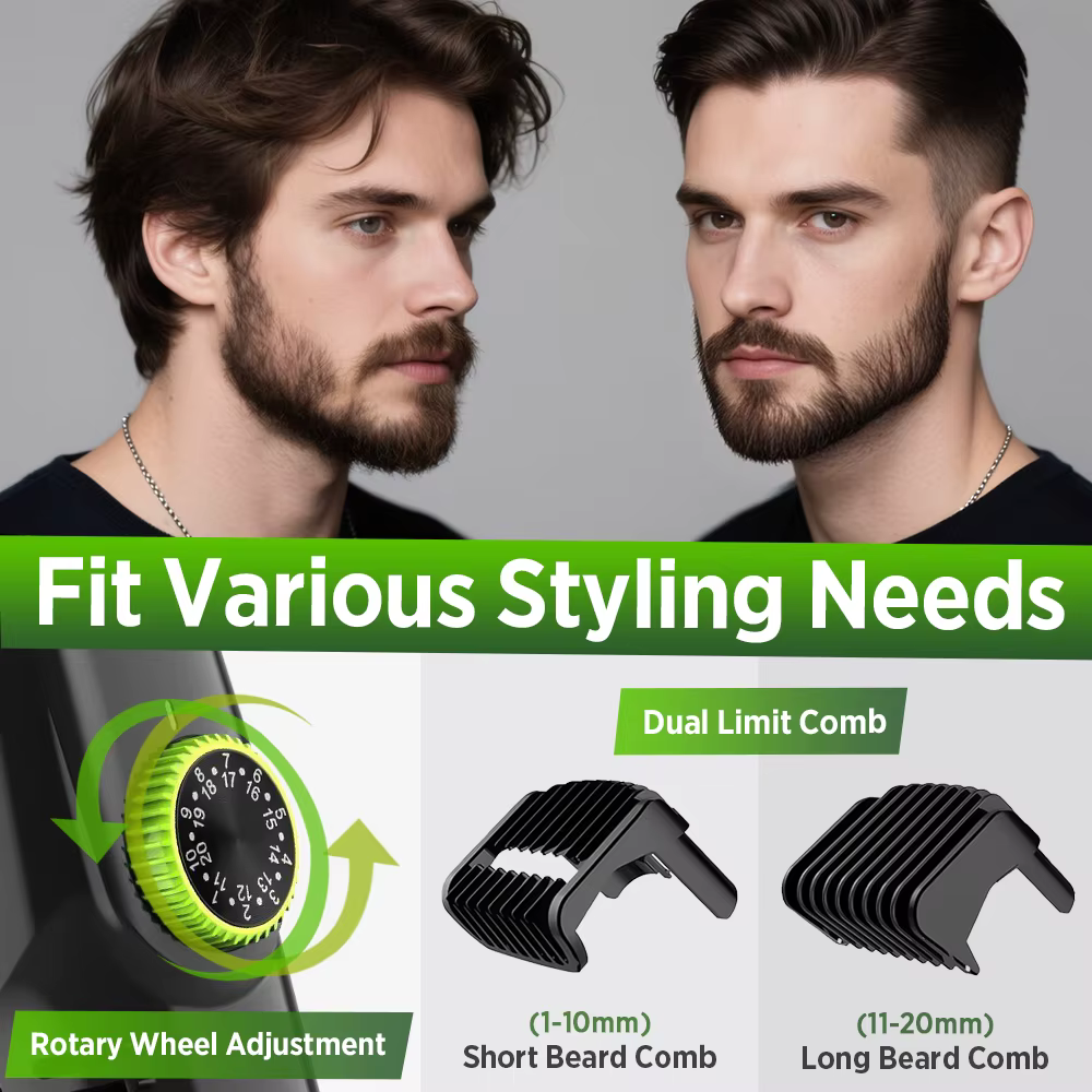 Tondeuse à barbe électrique sans fil pour hommes
