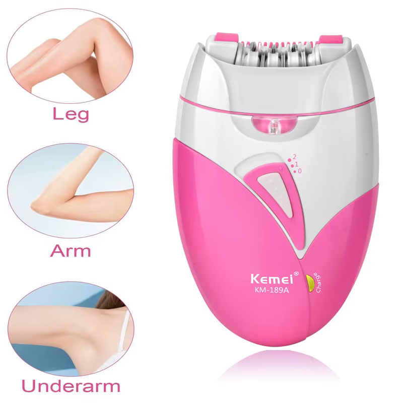 Kemei 189A femmes épilateur indolore Rechargeable corps épilation Machine électrique rasage partie privée Bikini