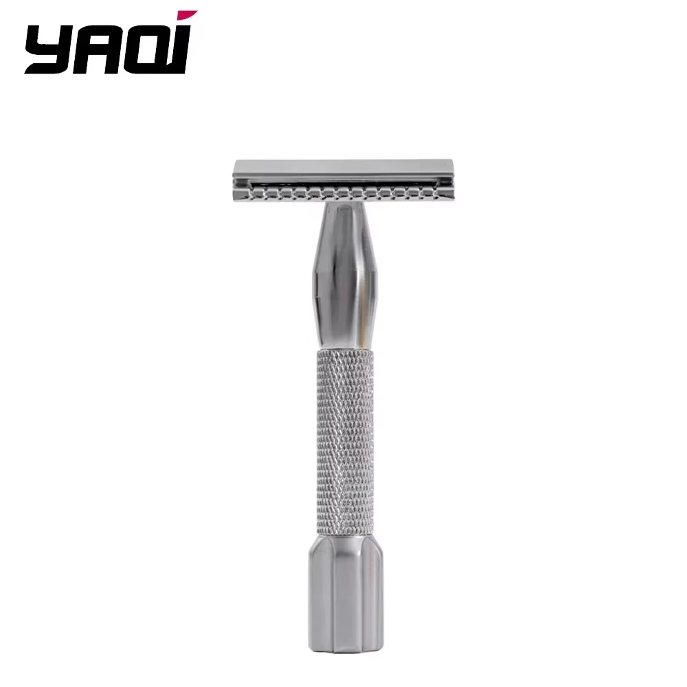 Rasoir de sécurité YAQI Razzo Rocket 2026 avec manche en aluminium couleur chrome pour hommes