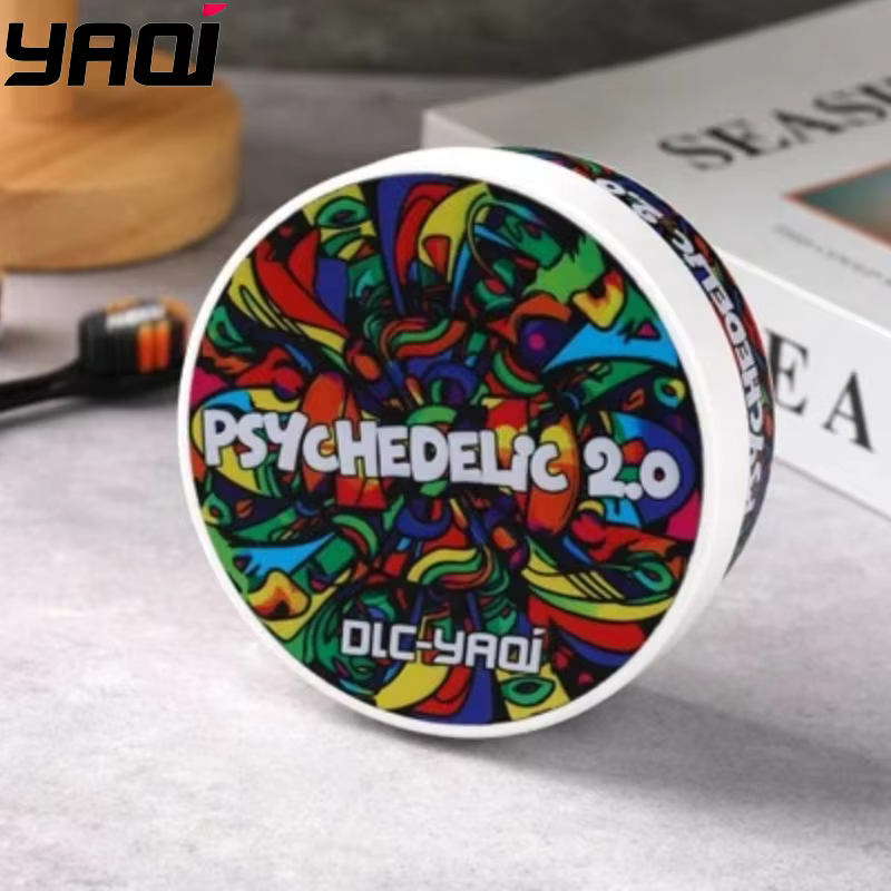 Savon à raser artisanal YAQI Psychedelic 2.0 170g pour hommes - Outil de soin de la barbe hydratant et apaisant fait main