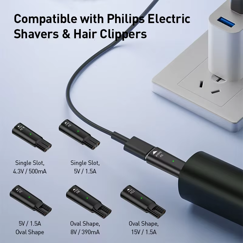 Adaptateur de charge USB-C pour rasoir Philips