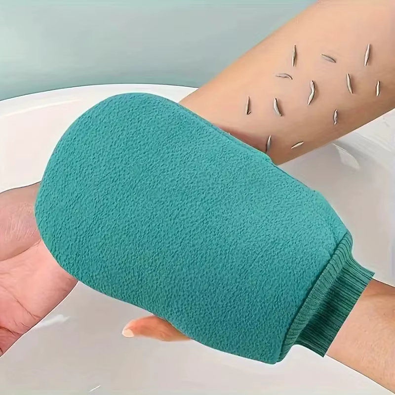 Gant exfoliant (1 pièce) - Gant exfoliant pour peaux mortes, gants exfoliants pour la douche, le spa, le massage, le gommage corporel, accessoire de bain