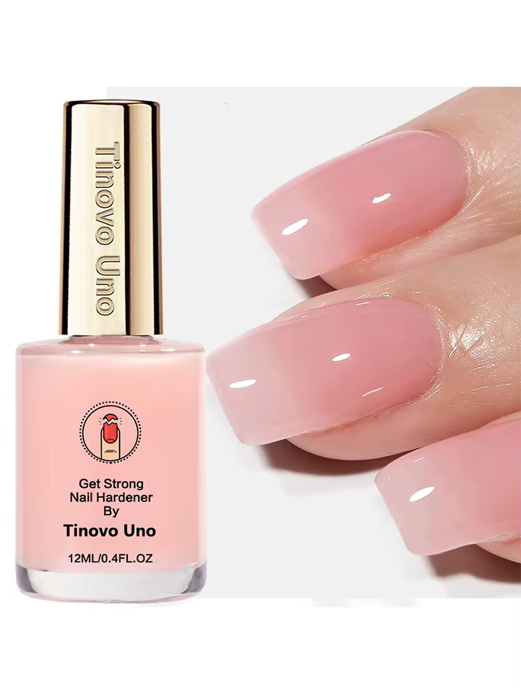 Renforceur d'ongles à la kératine, formule naturelle à séchage rapide, durcisseur de croissance des ongles, rehausseur d'ongles rose, traitement de réparation, 12ml, 1 pièce