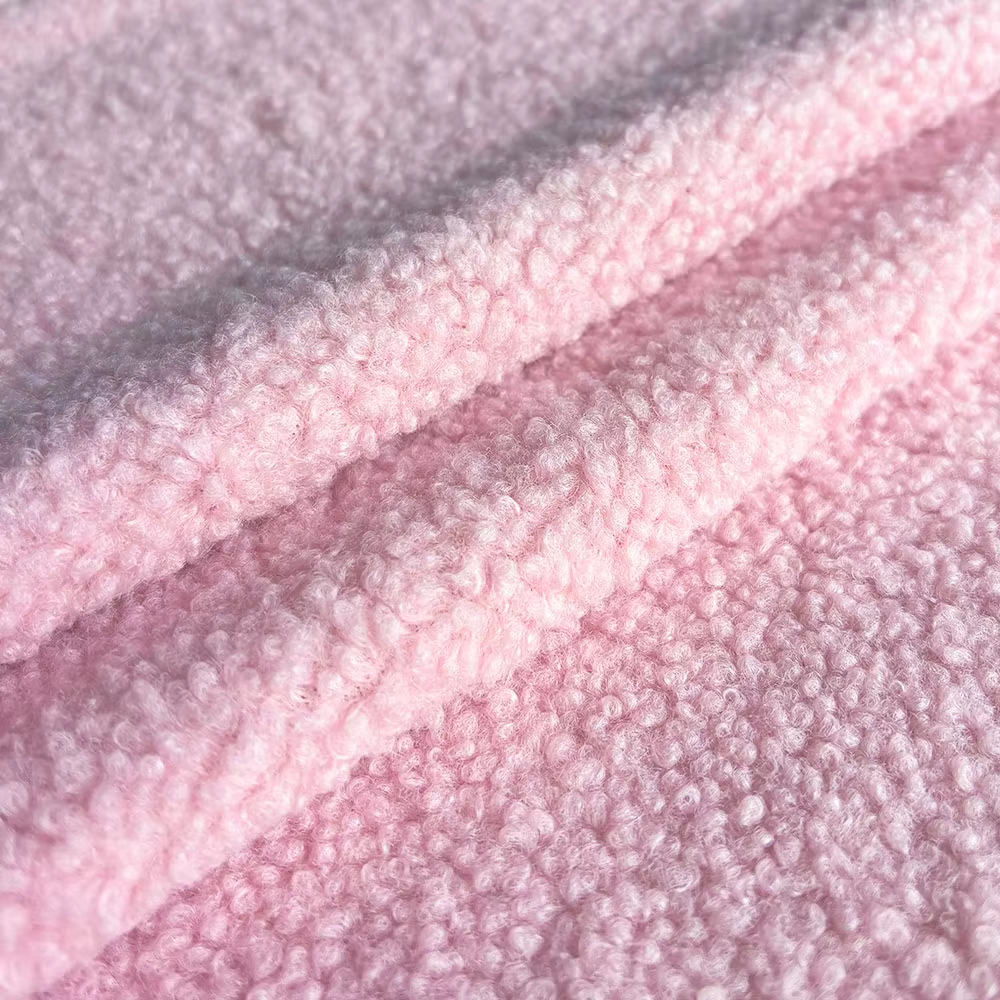 Teddy polaire tissu agneau cachemire hiver doux granulaire peluche couleur unie Polyester flanelle pour vêtements canapé chapeau pull bricolage jouet