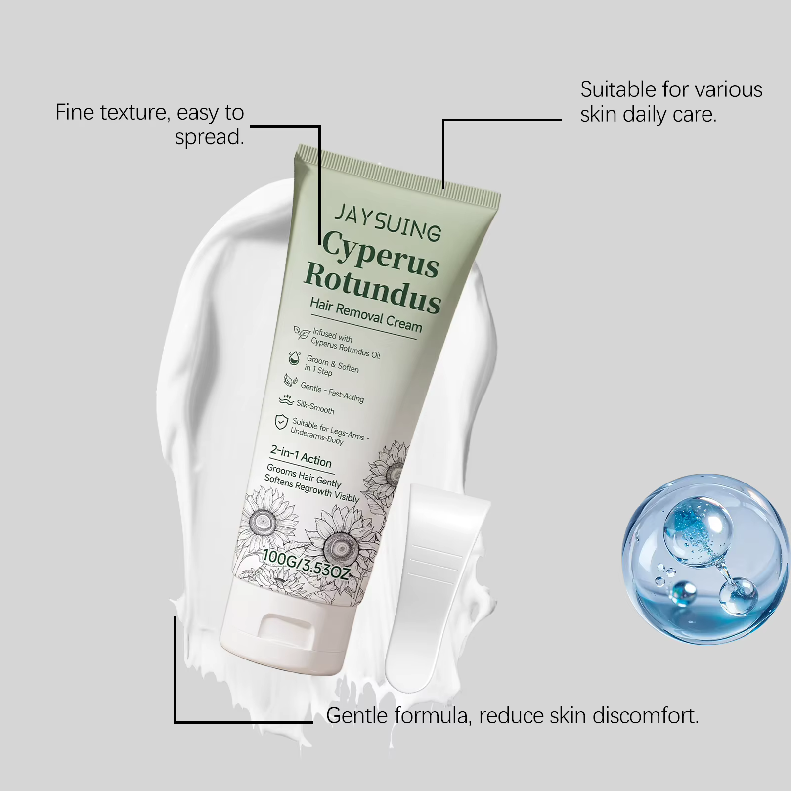 Crème dépilatoire Cyperus Rotundus