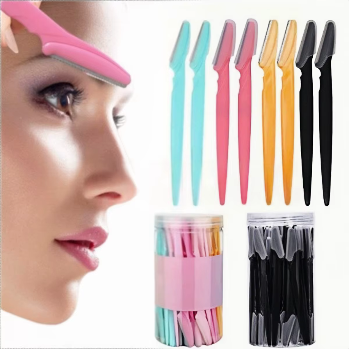 Ensemble de rasoir à sourcils polyvalent pour femmes et hommes