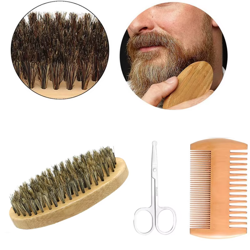 Ensemble de peignes en bambou pour hommes
