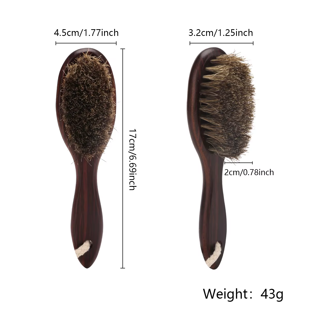 Professionnel barbier rasage barbe brosse cheveux Duster brosses crin Salon visage moustache propre