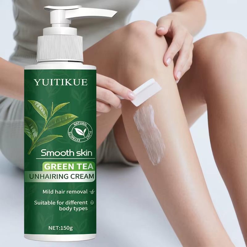 Baume dépilatoire au thé vert 150 g – Doux et non irritant