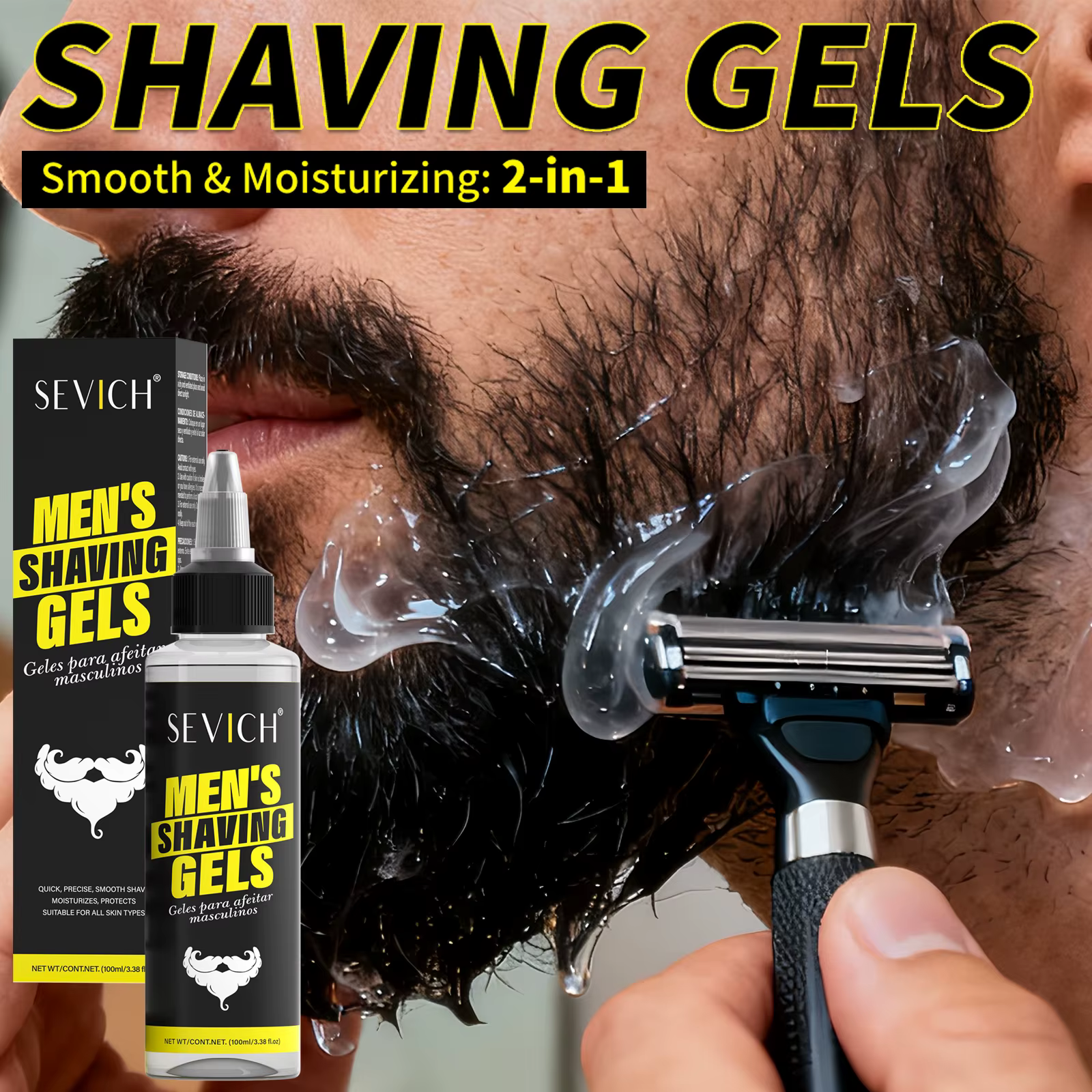 Gel à raser Non irritant pour hommes