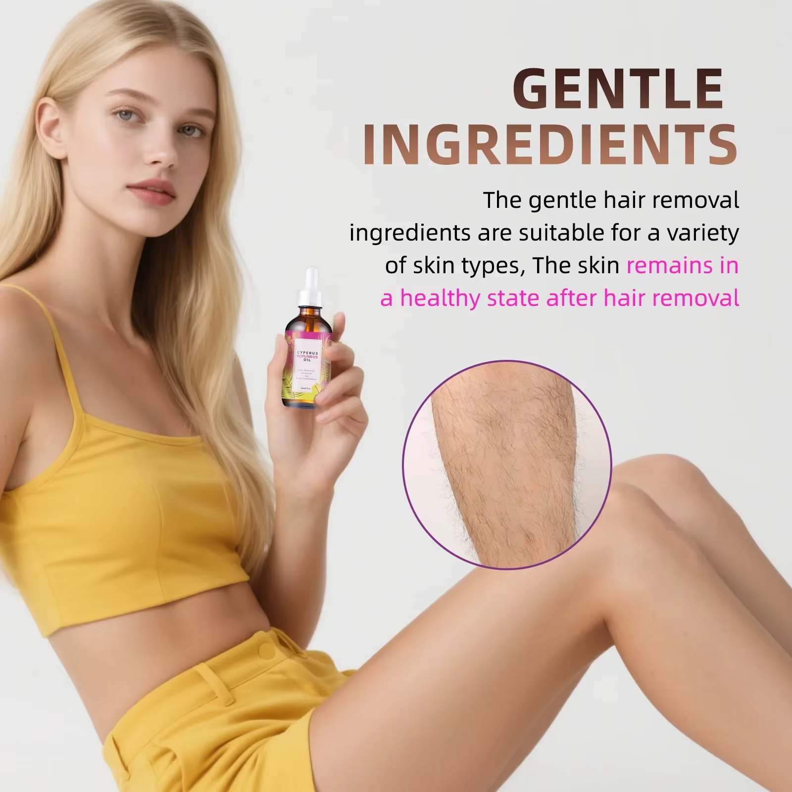 20 pièces d'huile naturelle inhibitrice de la croissance des poils - Réduction longue durée avec de l'huile de jojoba