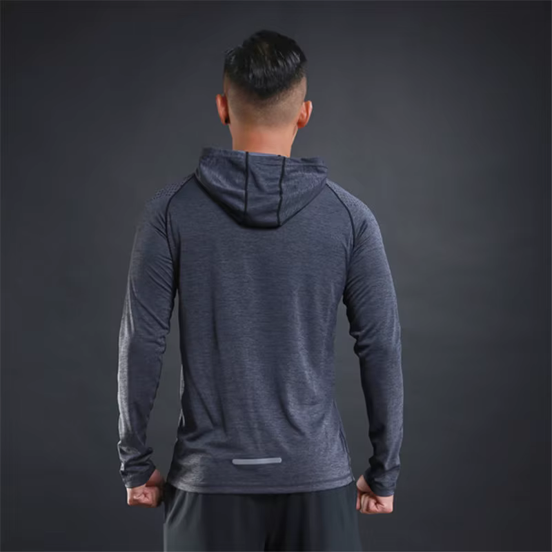 T-Shirt à Capuche en Coton Respirant et à Manches sulfpour Homme, Vêtement de dehors, Musculation, Fitness, Solide