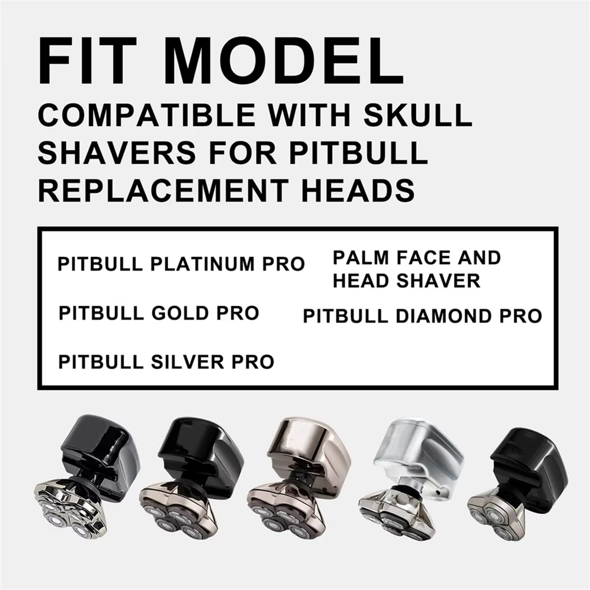 * AA60I 16 pièces têtes de rechange pour rasoir crâne Pitbull Gold PRO