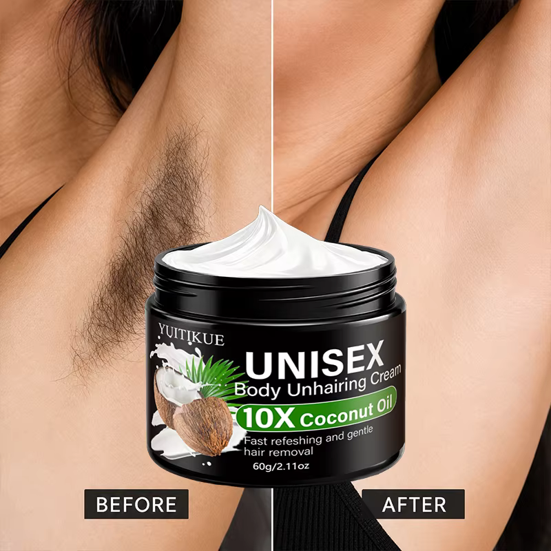 YUITIKUE Crème dépilatoire unisexe à l'huile de coco 10X