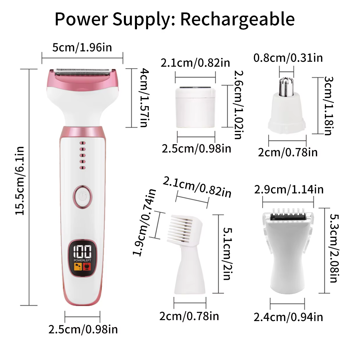 Rasoir électrique amélioré pour femme épilation du corps épilateur indolore tondeuse sans fil femmes visage jambe Bikini
