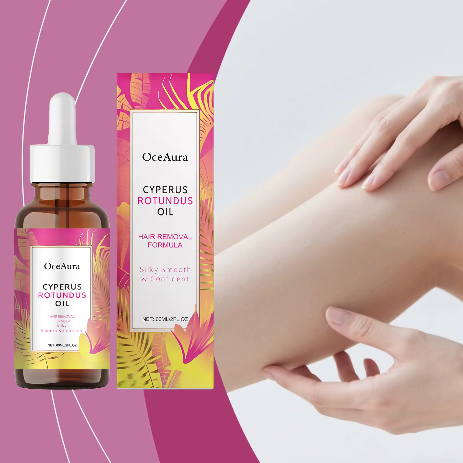 Cyperus Rotundus huile corps épilateur aisselles jambe bras inhibiteur de croissance des cheveux dépilatoire réduire