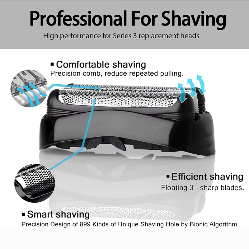 Tête de rechange 32B 32S Série 3 pour rasoir électrique Braun ProSkin