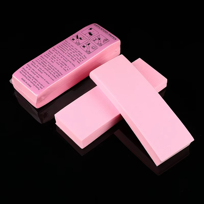 3 couleurs 100 pcs/pack épilation non tissé corps tissu cheveux enlever cire rouleaux de papier