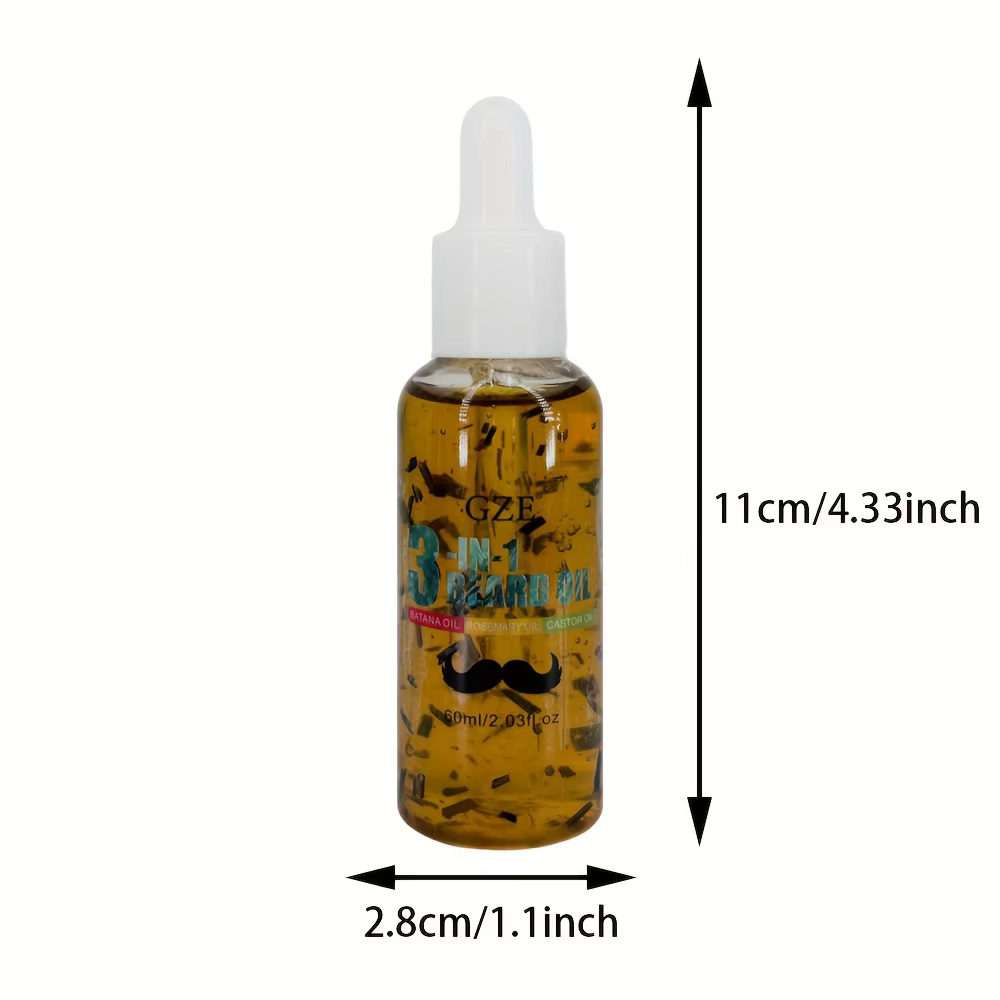 GZE Huile à barbe 3 en 1 pour soin - Hydrate