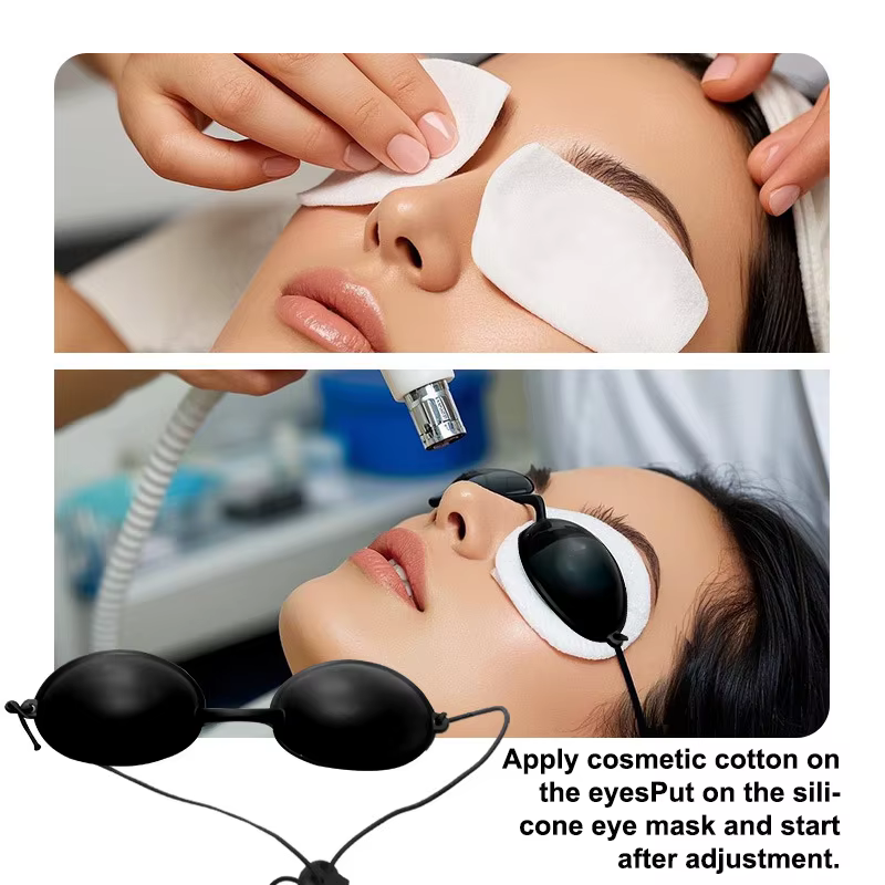 Lunettes de protection oculaire en silicone souple pour laser IPL