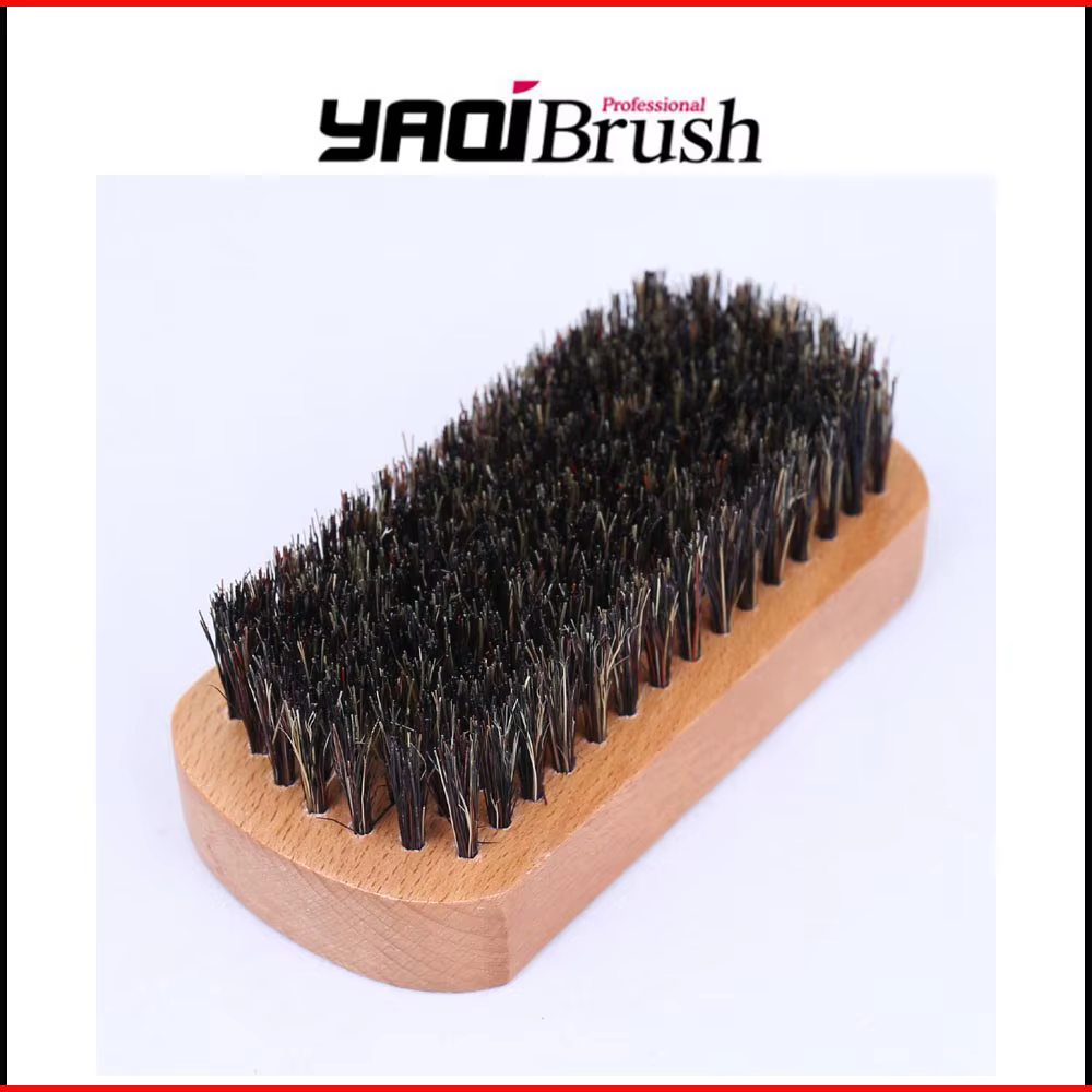 Brosse à moustache et barbe YAQI en poils de sanglier naturels – Outil de soin