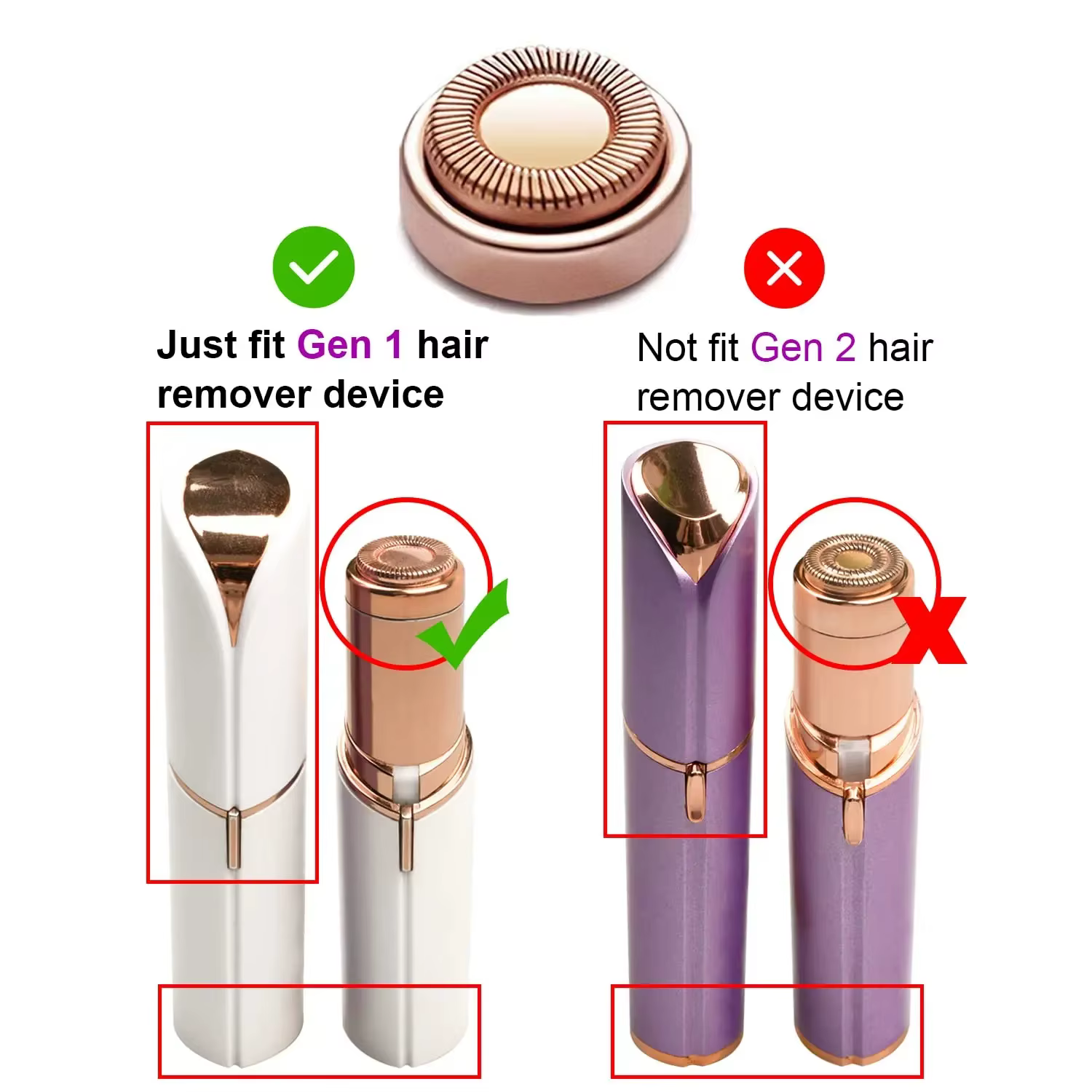 Têtes de rechange pour épilation du visage
