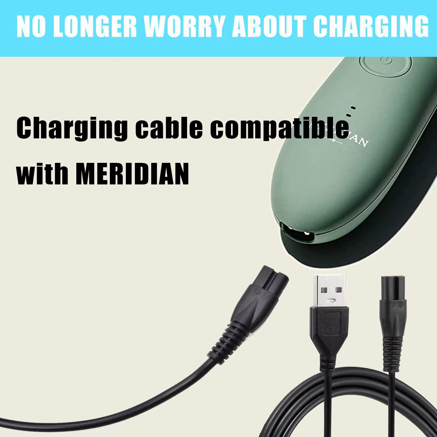 Câble de charge USB pour rasoir électrique
