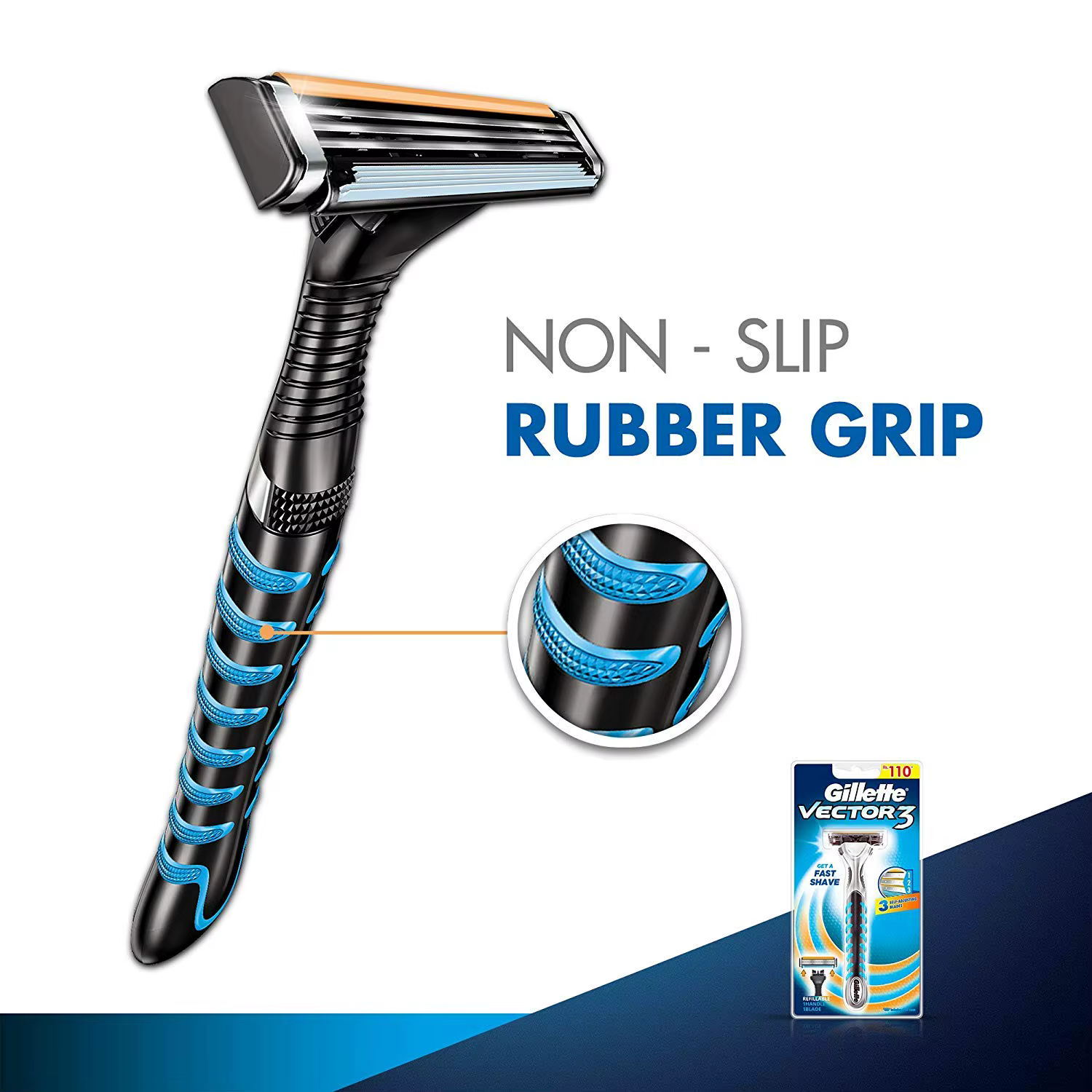 Gillette Vector 3 rasoir hommes rasoirs de sécurité épilation de la barbe Ultra mince 3 couches