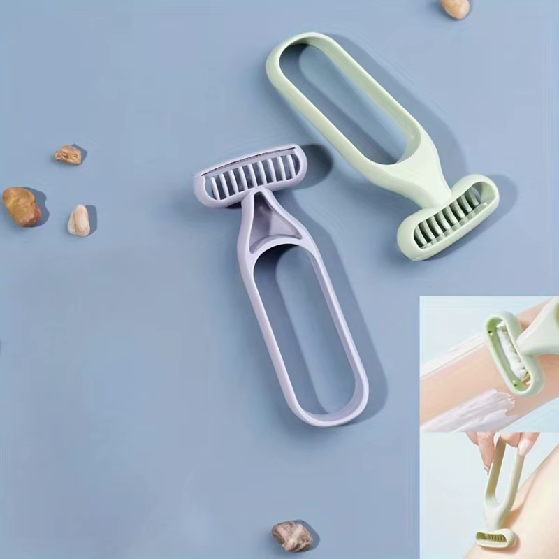 Épilateur manuel à lame en acier inoxydable - Rasoir miniature portable pour les aisselles et le corps